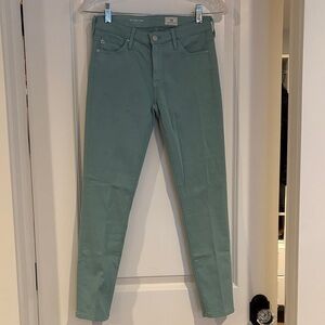 AG Adriano Goldschmied Mint Cigarette Crop Jeans